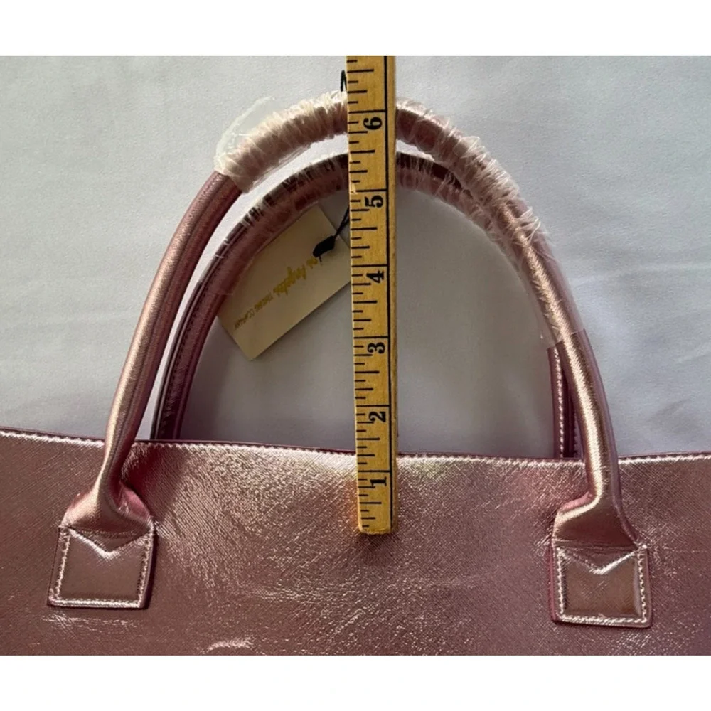 Los Angeles Trading Company Pink Vegan Leather Tote Coco Jackie Audrey Lucy NWT